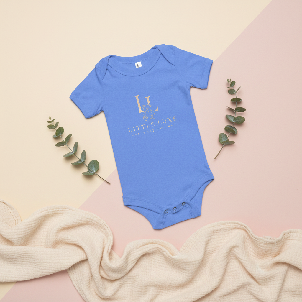 Organic Cotton Baby Onesie | Soft Pastel Print | 3–18M