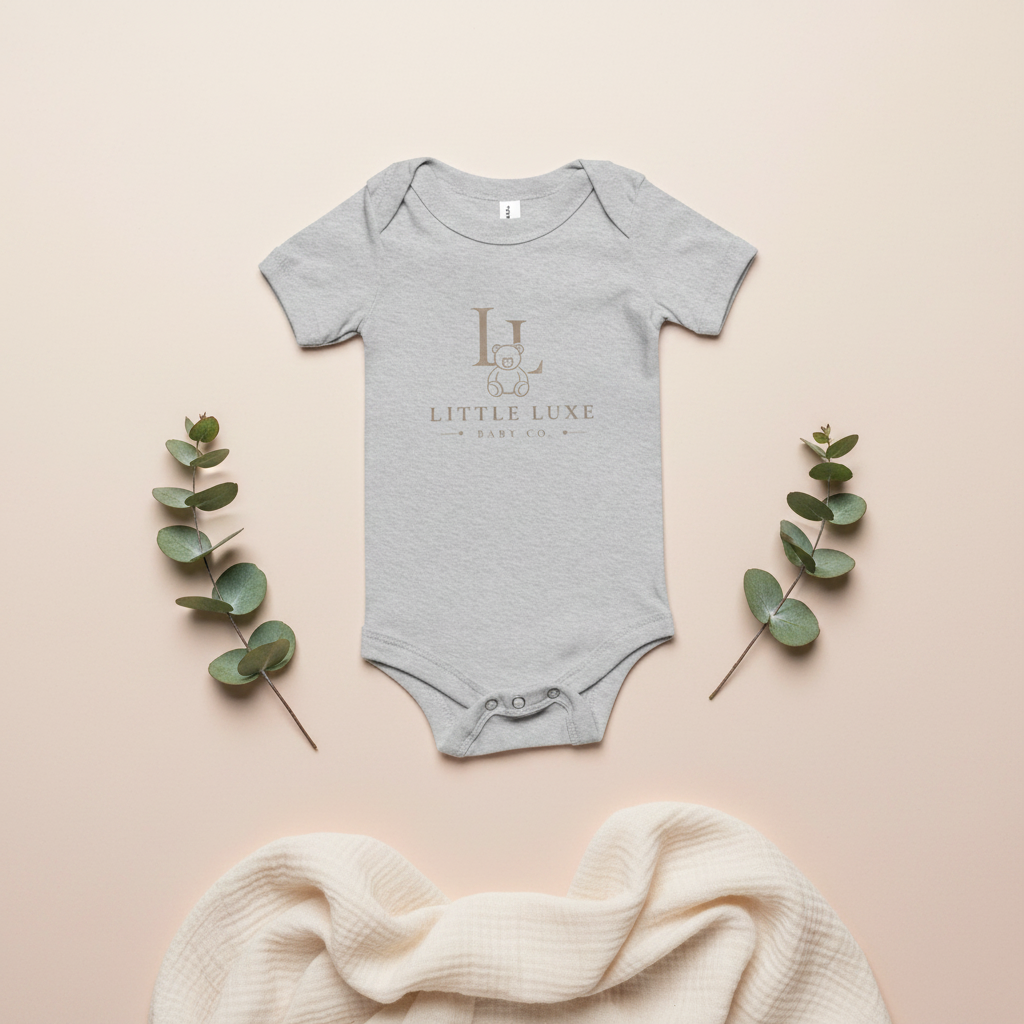 Organic Cotton Baby Onesie | Soft Pastel Print | 3–18M
