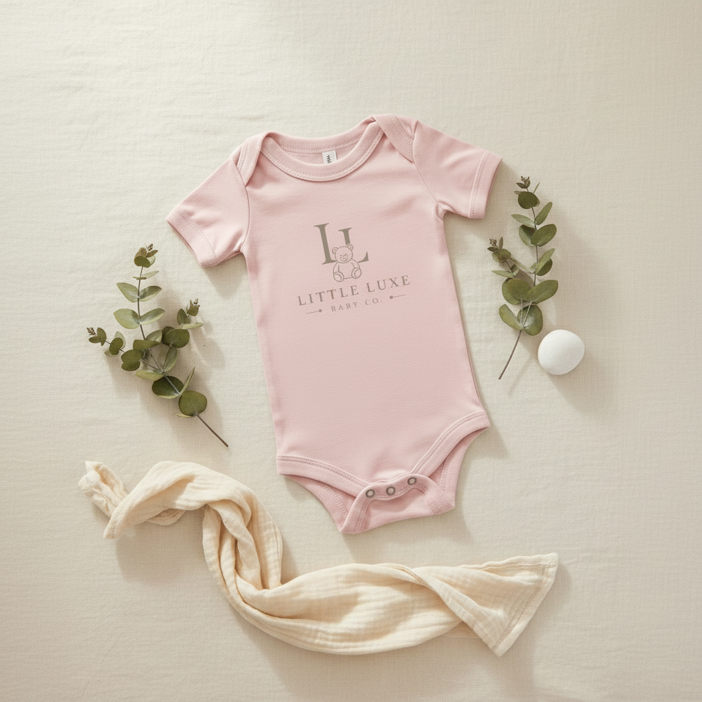 Organic Cotton Baby Onesie | Soft Pastel Print | 3–18M