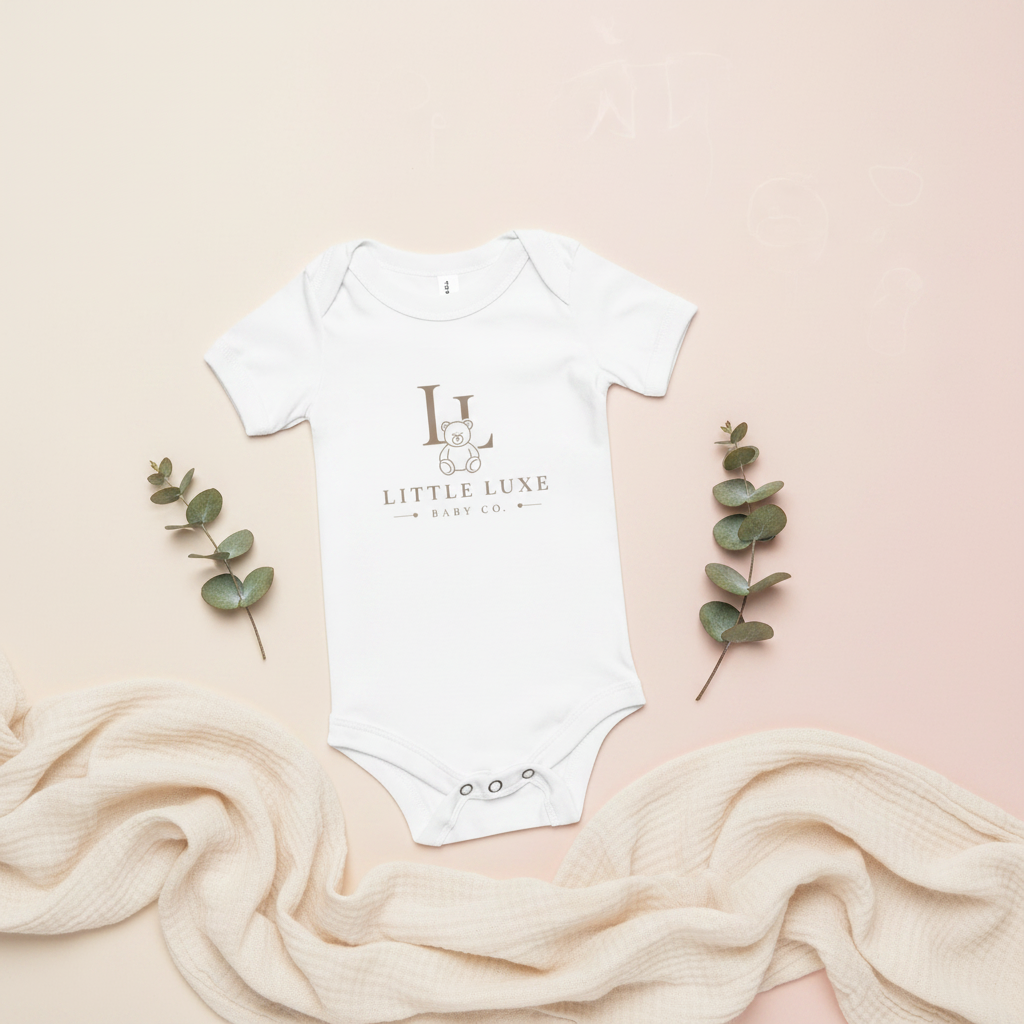 Organic Cotton Baby Onesie | Soft Pastel Print | 3–18M