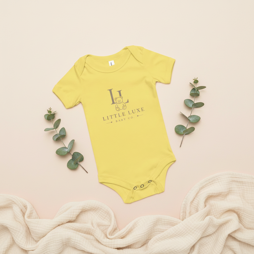 Organic Cotton Baby Onesie | Soft Pastel Print | 3–18M