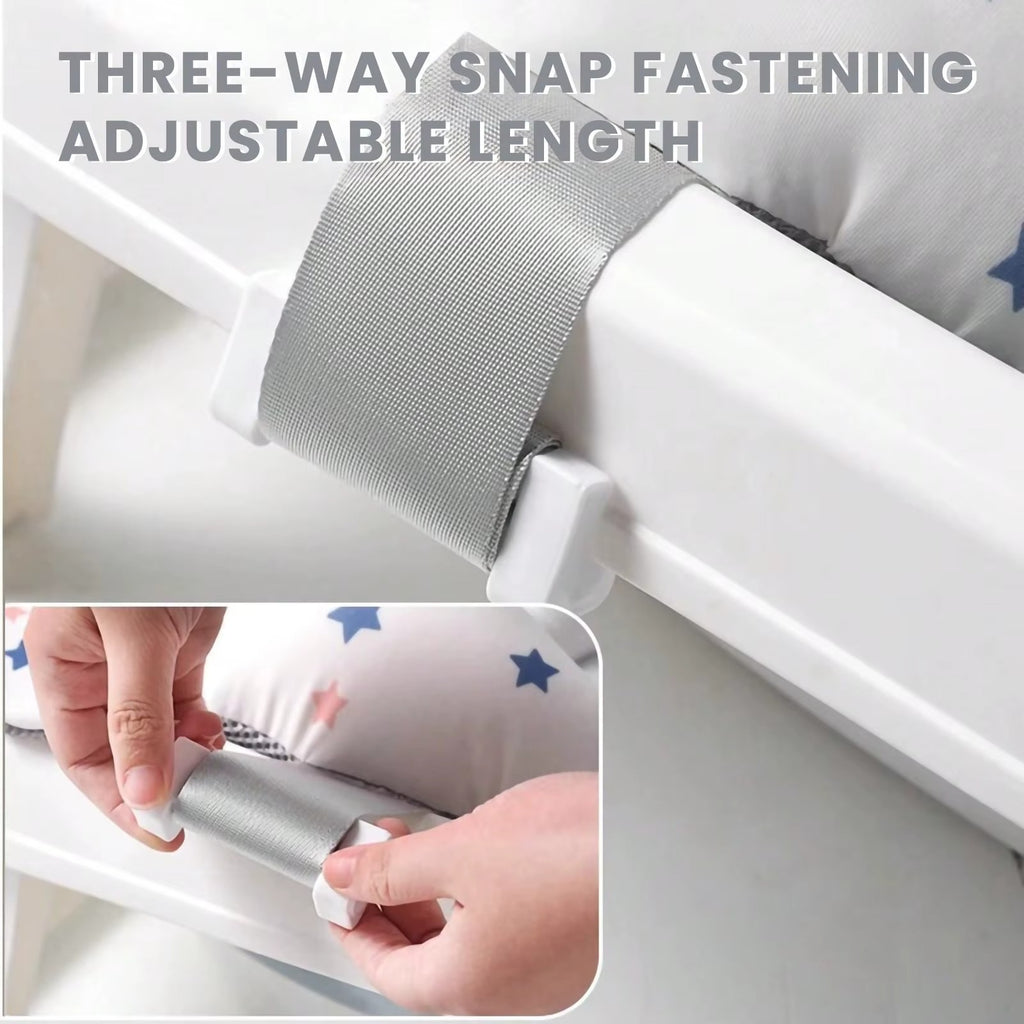 Portable Collapsible Baby Bathtub with Thermometer & Soft Floating Cushion